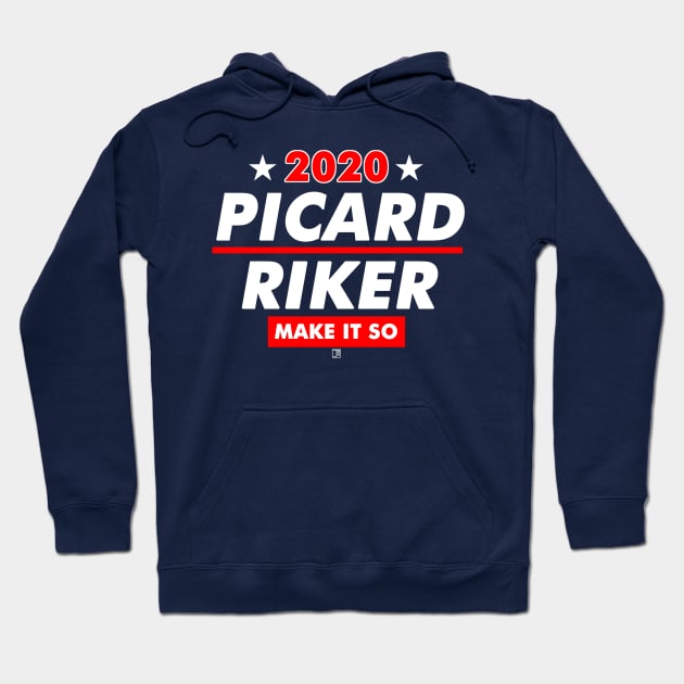 Picard and Riker 2020 Presidential Election Hoodie by jasonyerface